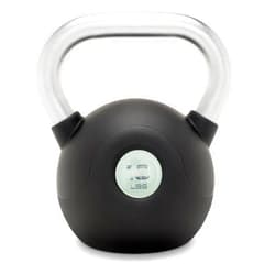 Marcy Commercial Grade PU Coated Kettlebell – 10 to 40 LB Single Weights with Textured Steel Handle, Flat Base – Strength Training for Full Body & Home Gym Workouts