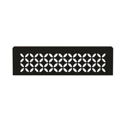 Schluter Rectangular Shelf for Prefabricated Kerdi Board SN/-SNLT Niches - 4mm Thick, Floral Design, Aluminum Material, Matte Black Finish - SNS1D5MGS