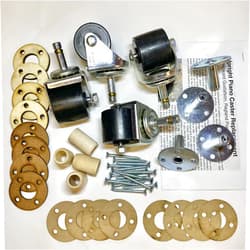 WANGHUI Ragland Piano Wide Poly Wheel Caster Kit/Set for Upright/Vertical Piano With Installation Hardware/Shims