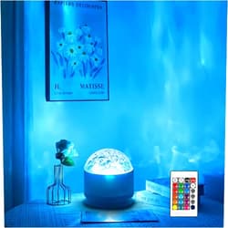 Growalleter Ocean Wave Projector Light, 16 Colors Northern Lights Lamp with Remote Control, 3D Ocean Lamp for Light Projector for Home Office Bar Restaurant Halosphere Lamp Projector