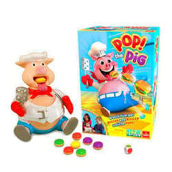 Goliath Pop The Pig (Bigger & Better) w/Greedy Granny Old Maid Card Game, Multi Color