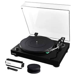 Fluance RT81 Elite High Fidelity Vinyl Turntable Record Player Featuring Audio Technica AT95E, Belt Drive, Built-in Preamp with Record Weight and 3 in 1 Stylus and Record Cleaning Vinyl Accessory Kit