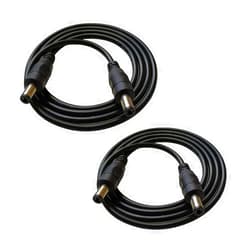 DZYDZR 2pcs 1 Meter 2.1mm x 5.5mm DC 12V Adapter Cable DC Plug Extension Cable Male to Male Black, for LED, CCTV, Car, Monitors, and More (3.3ft)