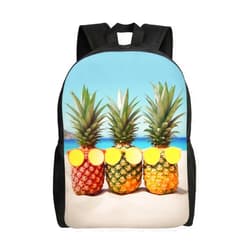 QSMJKLD Yellow Geometric Pineapple Laptop Backpack for Women Men Travel Backpacks Computer Bag Lightweight Casual Daypack 16 Inch