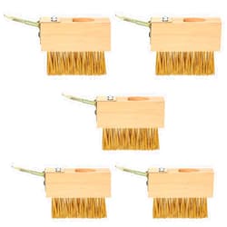 Jutom 5 Pcs Moss Removal Deck Crevice Tool Grout Brush Cleaner Crevice Cleaning Tool Paver Cleaner Moss Remover Wire Brush with Scraper Patio Weed Brush Head for Outdoor Patio Pavement Sidewalk Driveway