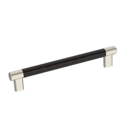 Amerock | Cabinet Pull | Satin Nickel/Oil-Rubbed Bronze | 8 inch (203 mm) Center-to-Center | Esquire | 1 Pack | Drawer Pull | Drawer Handle | Cabinet Hardware
