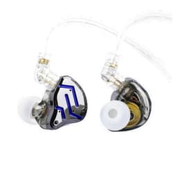 Linsoul KZ ZSN PRO 2 in-Ear Monitor, 1BA+1DD Hybrid Driver HiFi Earphones IEM, Wired Earbud, Detachable Silver-Plated Recessed 2Pin Cable for Audiophile(Without Mic, Black)