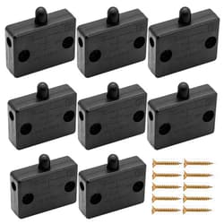 BokWin 8 Pack Cabinet Light Switch Pantry Light Switch Closet Door Switch for Wardrobe Cabinet Closet Drawer Pantry Applicable to 12V 24V 110V(Black)