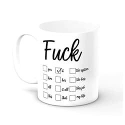 Lumos Iglis Casuri - Washable Check Box, Mug, Sweary Mug, Mature, No, Selling Items, Funny Sassy Mug, Cuss Word, Swear Word, Fucking, Mug 11oz 59492