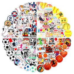 Hebraeos 200PCS Sports Stickers for Water Bottles, Waterproof Vinyl Stickers, Party and Holiday Gifts for Kids, Teens, Adults, Boys, Girls