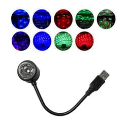 Dickno USB Star Night Light Projector, Portable Car Roof Sound Activated Atmosphere Lamp, Adjustable Auto Interior Atmosphere Decorative Light for Vehicle, Bedroom, Ceiling, Party
