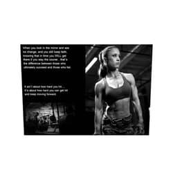 REYTOL Sexy Fitness Girl Canvas Posters Bodybuilding Inspirational Quotes Wall Art Gym Training Room Decor Dumbbell Workout Strong Woman Wall Painting（No Frame）
