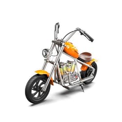 Hyper GoGo Electric Motorcycle for Kids, [Great Gift to Kids Age 6+] Kids Motorcycle with Ambient Light, Music Speaker, Simulated Fog Emission, Max 10Mph & 60 Minutes Ride Time for Kids/Teens(Orange)