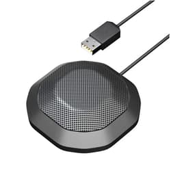Irfora Computer Microphone,Portable USB Conference Microphone 360° Omnidirectional Condenser Computer PC Mic with Touch Mute Plug and Play Compatible with Windows MacOS for PC Lap Video Conference