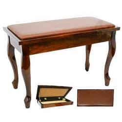 BenchWorld ACE 20 2F PW, Solid Wood Piano Bench, 30