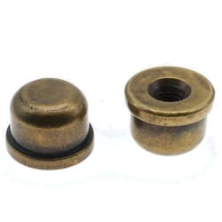 OZXNO 2-pcs 1/4-27 Solid Lamp Finials Caps Tapped of Tops for Lamp Shade Holder Harp Decoration(Bronze)
