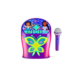 eKids Disney Encanto Karaoke Machine, Bluetooth Speaker with Microphone for Kids, with USB Port to Play Music, Easily Access Playlists with New EZ Link Feature