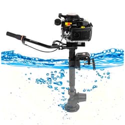 TBVECHI Outboard Motor, 4 Stroke 4HP Outboard Motor Jet Pump Boat Engine Wind Cooling CDI System 55CC Heavy Duty Fishing Boat Engine US