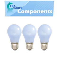 UpStart Components 3-Pack 241555401 Refrigerator Light Bulb Replacement for Frigidaire Refrigerators - Compatible with Frigidaire 241555401 & Part Number AP3763141, 1056583, AH977006, EA977006, PS977006