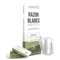 Zomchi Double Edge Razor Blades, 60 Counts Safety Razor Blades for Shaving, Platinum Stainless Steel Shaving Blades for Men and Women, Fits All Standard Double Edge Razors