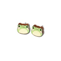 PeachyApricot Cute Frog Earrings Stud Kawaii Hypoallergenic Post Earring Jewelry Gifts (0.5