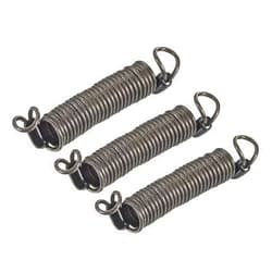 PATIKIL Security Steel Cable 2.5mm x 1.5m/4.92ft Coated Spring Luggage Lock Wire Rope with Double Loop Black 3 Pack