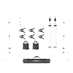 Neewer Photo Studio Backdrop Support System, 10ft/3m Wide 6.6ft/2m High Adjustable Background Stand with 4 Crossbars, 6 Backdrop Clamps, 2 Sandbags, and Bag for Portrait & Studio Photography-White