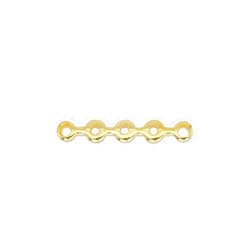 Beadalon Artistic Wire Beadalon 144-Piece 5-Hole Spacer Wave, Nickel Free Gold Plate