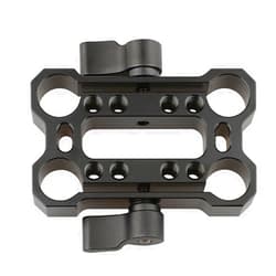 CAMVATE 15mm Rod Offset Raiser Clamp for Shoulder Rig Railblock System (Black Thumbscrew) - 1690