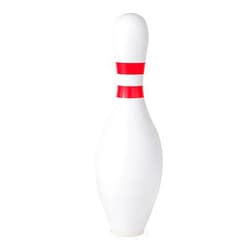 Garneck Bowling Pin Bank Unbreakable Plastic Coin Bank Unique Design Money for Kids Tollder (White)