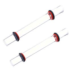 PEOVLVN 2 Pcs Polymer Clay Roller, Acrylic Clay Roller Clear Clay Rolling Pin with Thickness Rings Polymer Clay Tools for DIY Handmade Crafts Art Supplies Pottery Teaching Tools