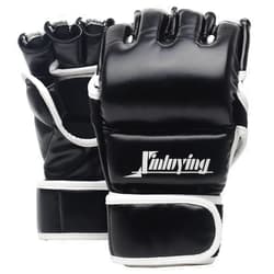 Xinluying MMA Gloves Martial Arts Grappling Sparring Punch Bag UFC Boxing Training Half Mitts for Men Women