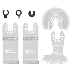 DAEMKOD Diamond Oscillating Tool Blade, Professional Multi Tool Blades Kits, Grout Removal Blade for Oscillating Tool, Fit Dewalt Bosch Worx Ryobi Milwaukee,(4 Pack)