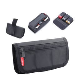 King Ma Small DSLR Camera Battery Bag Pouch Holder Case Camera Battery Waist Bag Suitable for AA Battery and LP-E6/ LP-E17/ FZ100/ FW50/ F550 and More, SD Card Holder Memory Card Case
