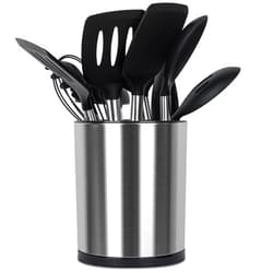 Haiyouneer Kitchen Utensil Holder for Countertop 360° Rotating Utensil Caddy Extra Large Utensil Crock Cooking Utensil Holder for Kitchen Counter