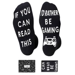 HAPPYPOP Gamer Gifts Teen Boys Men; Novelty Gamer Socks For Teen Boys, Gaming Gamer Socks Video Game Socks