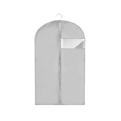 Fafish Dress Bags for Gowns Long,45'' Garment Bag Suit Bag for Closet Storage and Travel(Grey)