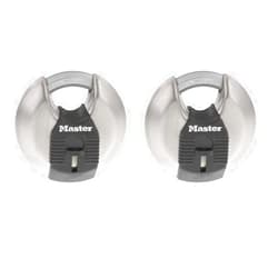 Master Lock M40XTCCSEN Discus Padlock, Keyed Alike, Steel, 2 Count