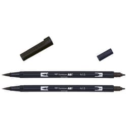 Tombow Abt Dual Brush Pen N15 Black Pack of 2