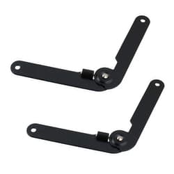 T Tulead 2PCS Rotatable Support Hinges Iron Folding Lid Support Hinge Black Lid Stay Hinge with Screws, for Cabinet, Wooden Box, Furniture
