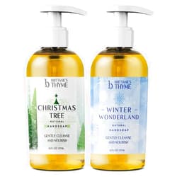 Brittanie's Thyme All-Natural Olive Oil Liquid Hand Soap | Gluten Free, Vegan, No Parabens, Sulfates or Additives | Cruelty & Fragrance Free (Winter Wonderland/Christmas Tree)