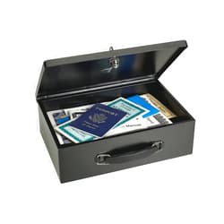 MMF Industries STEELMASTER Fire-Retardant Steel Security Chest with Key Lock | Black | Includes 2 Keys | Durable Steel & Double Insulated Walls | Lab Tested Fireproof Security Box