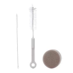 MiOYOOW 3PCS Cat Water Fountain Brushes & Sponge, Pet Drinking Dispenser Cleaning Kit for Pet Dog Cat Water Fountain Feeder Cup Bowl