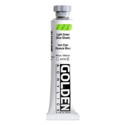 Golden Artist Colors Heavy Body Acrylics by GOLDEN, Light Green (Blue Shade), 2 fl. oz. Tube, Professional Acrylic Paint, Semi-Transparent