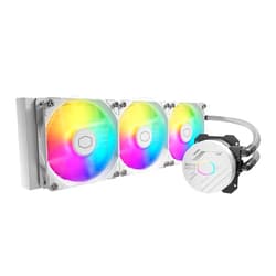 IHTP MASTERLIQUID 360L Core ARGB AIO CPU Liquid Cooler, Water Cooling System, 3 x120mm ARGB Fans, 360mm Radiator Compatible with AMD Ryzen AM5/AM4/Intel LGA 1851/1700/1200/1151 | White
