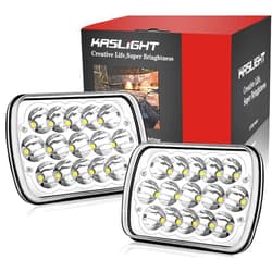 KASLIGHT H6054 LED Headlights, Pair Rectangular 5x7 7x6 LED Headlight Hi/Low Sealed Beam Replacement Headlamp Compatible with Jeep Wrangler YJ XJ Chevy Express Ford GMC Savana Toyota Pickup Truck Van