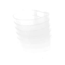 NUEAYMS 5 Pack Mini Bird Food Bowl Feeder, Parrot Bird Hamster Flat Bottom Feeding Cup Hanging Drinking Food Bowl Tools, Plastic Pigeon Bird Cage Dish Hanging Container (White)