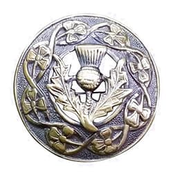 AAR Men,s Scottish Thistle Kilt Brooch Fly Plaid Antique Finish 3