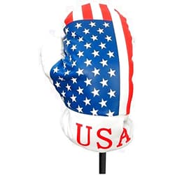 JP Lann USA Boxing Glove Golf Head Cover - Fits 460cc Driver - Patriotic Red White & Blue American Flag Golf Club Headcover