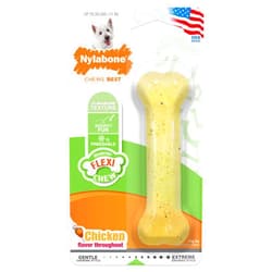 Nylabone Gumabone Original Bone Flexi Chew Toy for Dogs, Dog Toys for Moderate Chewers, Chicken Flavor, Small, 1 Count